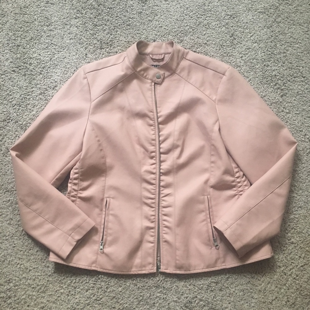 A Baccini pink leather jacket